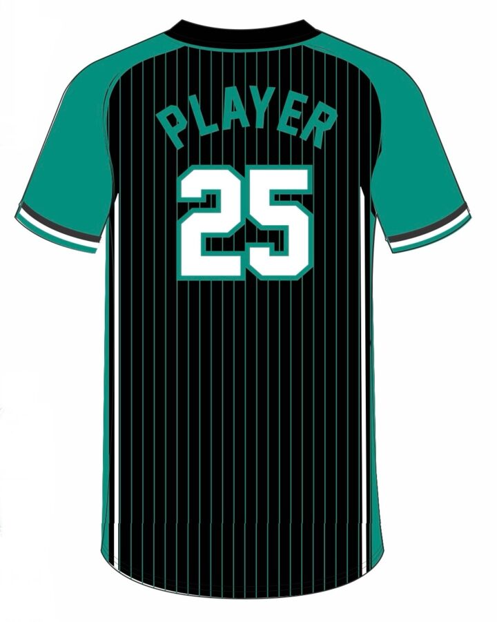 Gladiators Baseball Sublimated Jersey (Black Pinstripe) - Image 2