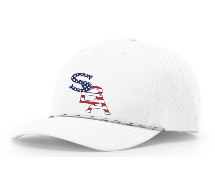SBA Baseball Rope Hat (White) - TeamLAX Plus