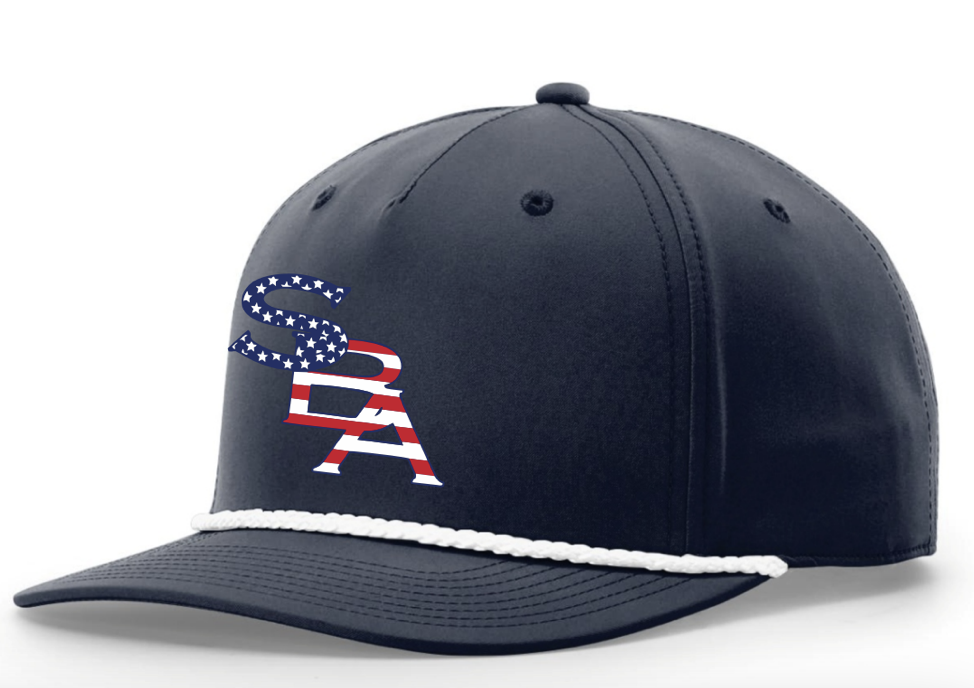 SBA Baseball Rope Hat (Navy) - TeamLAX Plus