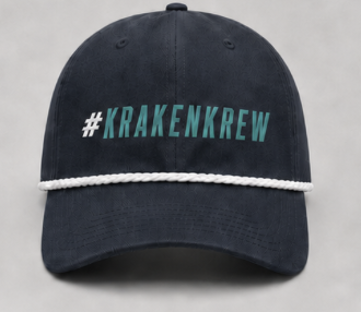 Sarasota Kraken Lacrosse Krakenkrew Rope Hat- Navy
